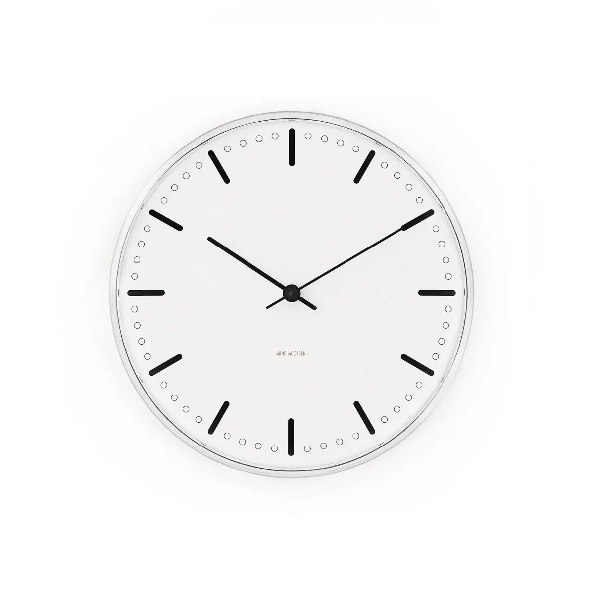 Arne Jacobsen - City Hall Vægur Ø16 cm sort/hvid