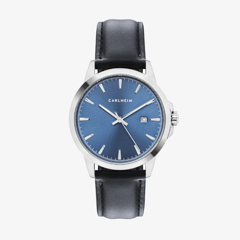 Carlheim Adam blue Sort læderrem herreur