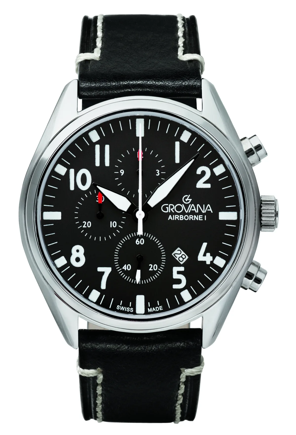 Grovana Airborne Chronograph Black Herreur med sort urskive