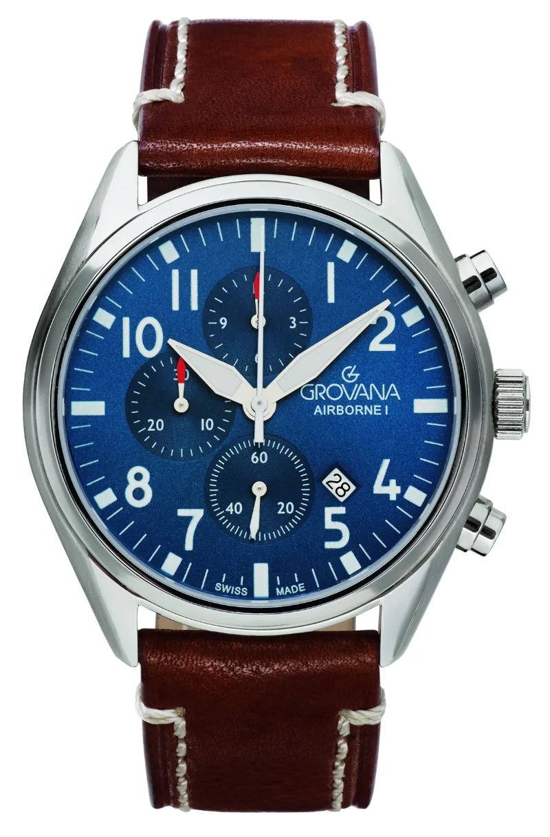 Grovana Airborne Chronograph Herreur med blå urskive