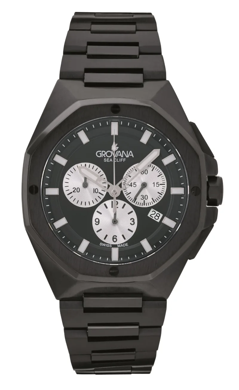 Grovana Sea Cliff Chronograph Black Herreur