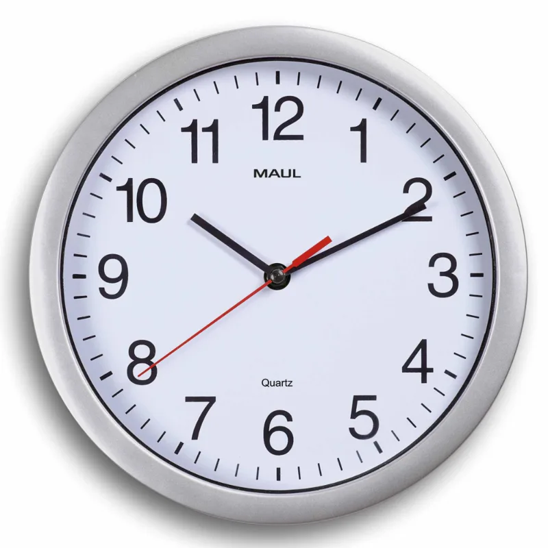 MAUL Vægur MAULrun sølv Ø25,2 cm – produktbillede