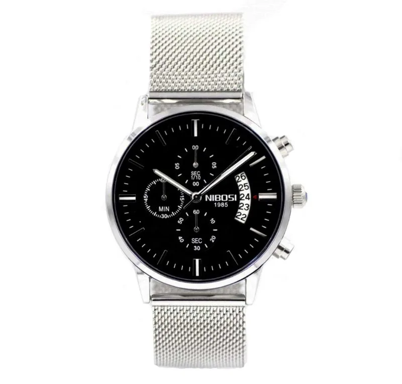NIBOSI Silver & Black Herreur