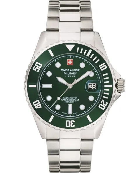 Swiss Alpine Military by Grovana Master Diver 2xGreen Herreur