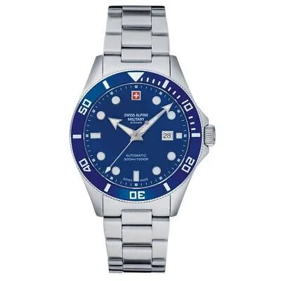 Swiss Alpine Military Diver Automatic Blue Herreur