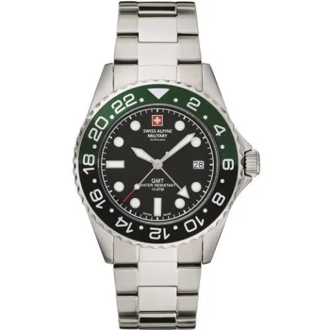 Swiss Alpine Military GMT Dark Green Herreur
