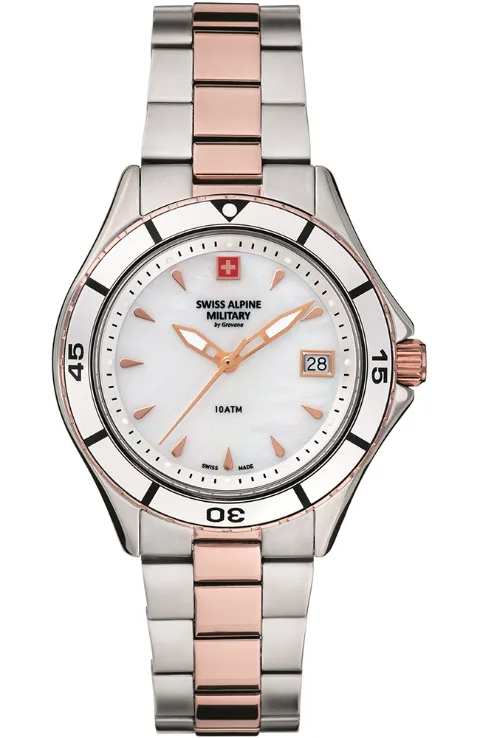 Swiss Alpine Military Nautilus Lady Rose Dameur