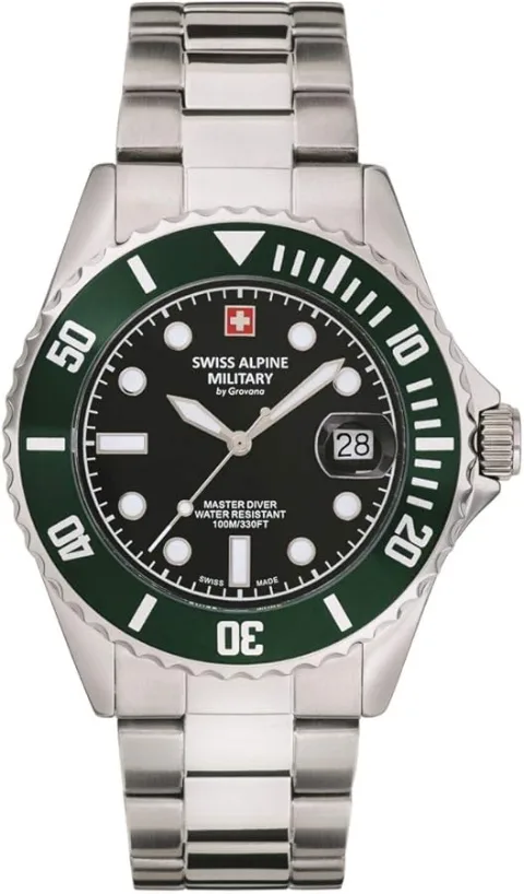 Swiss Alpine Militaryby Grovana Master Diver Green Herreur