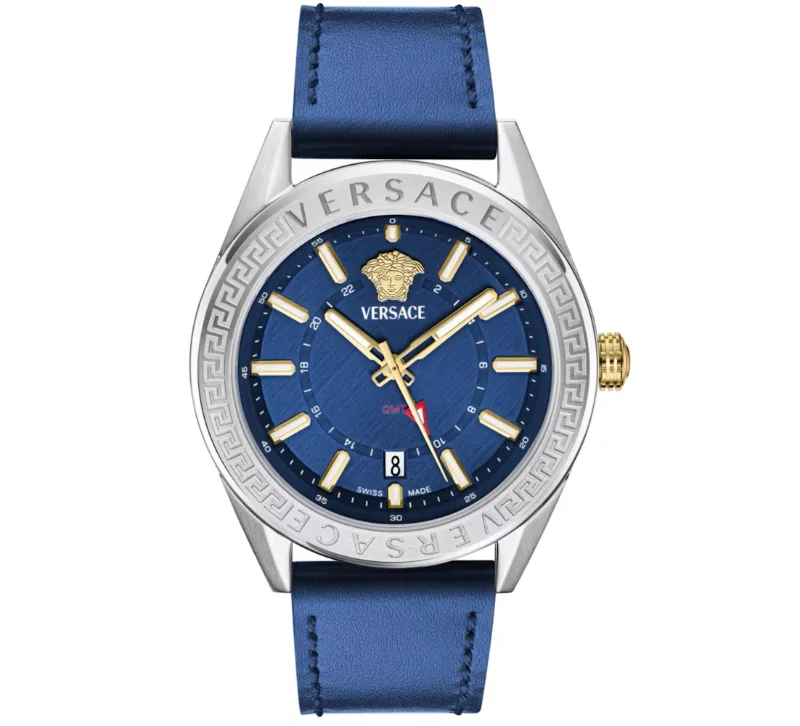 Versace V-code Blue Leather herreur VEAFA0124